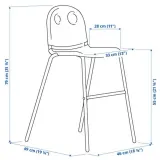 IKEA VILDGÅS (ИКЕА ВИЛДГОС) — Стул детский, белый/белый — фото 5