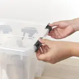 IKEA SAMLA (ИКЕА САМЛА) — Клипса для крышки контейнера 45/65 л, чёрная — фото 2