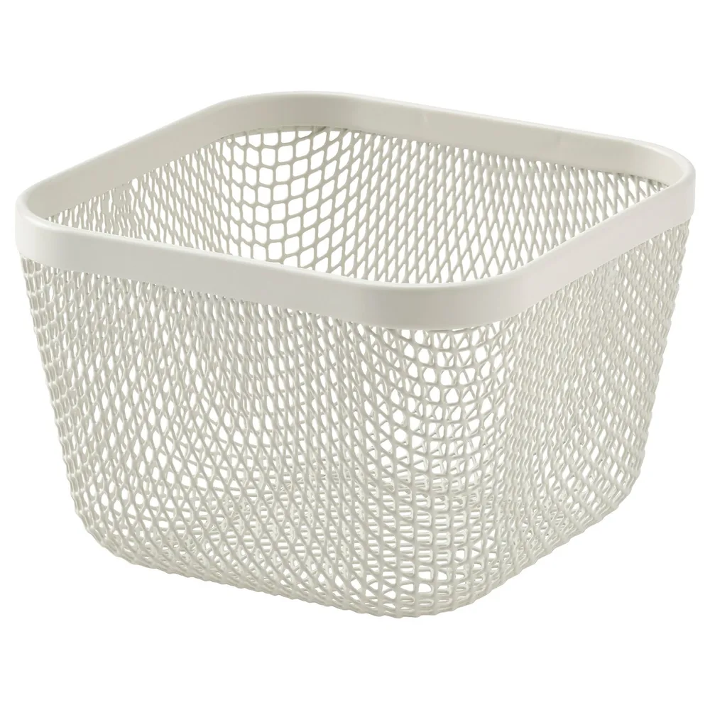 IKEA 365+ (ИКЕА 365+) — Корзина для продуктов, металл/белый 14x14x10 см