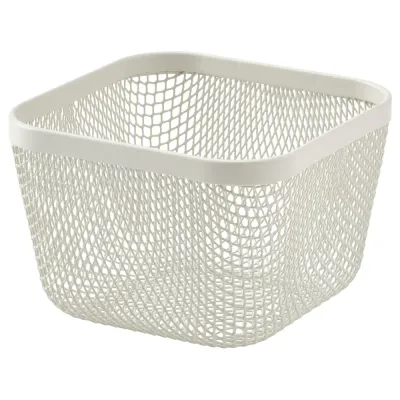 IKEA 365+ (ИКЕА 365+) — Корзина для продуктов, металл/белый 14x14x10 см