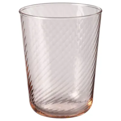 IKEA KLIPPLAX (ИКЕА КЛИППЛАКС) — Стакан, в полоску розовый 25 cl