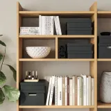 IKEA FJÄDERHARV (ИКЕА ФЙЭДЕРХАРВ) — Коробка с крышкой, антрацит 25x35x8 см — фото 4