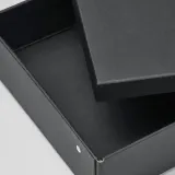 IKEA FJÄDERHARV (ИКЕА ФЙЭДЕРХАРВ) — Коробка с крышкой, антрацит 25x35x8 см — фото 6