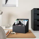 IKEA FJÄDERHARV (ИКЕА ФЙЭДЕРХАРВ) — Органайзер настольный, антрацит 16x16 см — фото 2