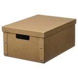 IKEA GÄRDESGÅRD (ИКЕА ГЭРДЕСГОРД) — Коробка с крышкой, натуральный 25x35x16 см — фото 1
