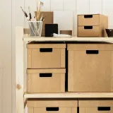 IKEA GÄRDESGÅRD (ИКЕА ГЭРДЕСГОРД) — Коробка с крышкой, натуральный 25x35x16 см — фото 2