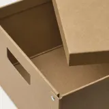 IKEA GÄRDESGÅRD (ИКЕА ГЭРДЕСГОРД) — Коробка с крышкой, натуральный 25x35x16 см — фото 7