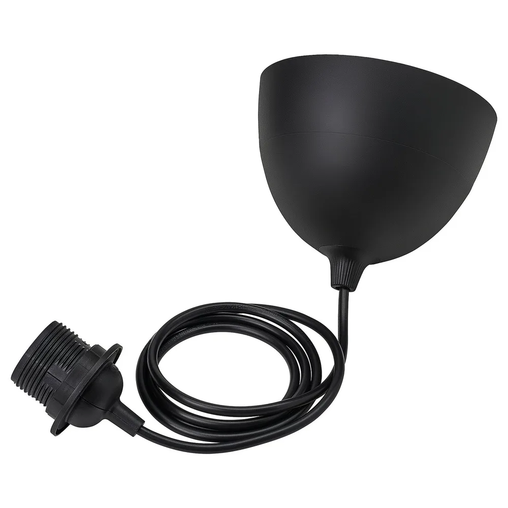 IKEA HAVSDJUP (ИКЕА ХАВСДЙУП) — Патрон с кабелем, чёрный 1.4 м
