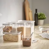 IKEA KORALLVIPPA (ИКЕА КОРАЛЛВИППА) — Набор контейнеров для сыпучих продуктов, 6 шт., прозрачный — фото 2