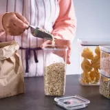 IKEA KORALLVIPPA (ИКЕА КОРАЛЛВИППА) — Набор контейнеров для сыпучих продуктов, 6 шт., прозрачный — фото 3