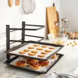 IKEA SVARTABBORRE (ИКЕА СВАРТАББОРРЕ) — Подставка для противней, складная чёрная 27x26x33 см — фото 2
