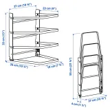 IKEA SVARTABBORRE (ИКЕА СВАРТАББОРРЕ) — Подставка для противней, складная чёрная 27x26x33 см — фото 3