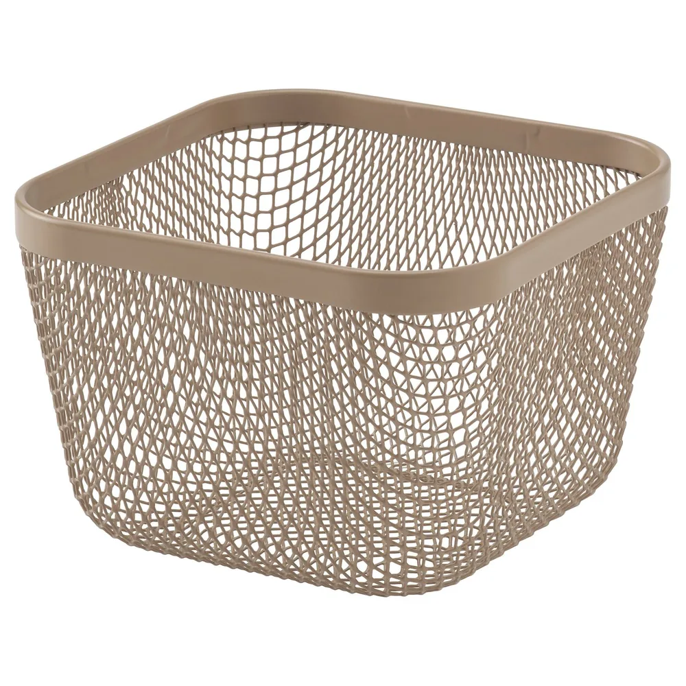 IKEA 365+ (ИКЕА 365+) — Корзина для продуктов, металл/светлый серо-коричневый 14x14x10 см