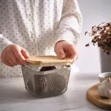 IKEA 365+ (ИКЕА 365+) — Корзина для продуктов, металл/светлый серо-коричневый 14x14x10 см — фото 2