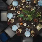 IKEA FÄRGKLAR (ИКЕА ФЭРГКЛАР) — Тарелка, светло-голубой 26 см — фото 4