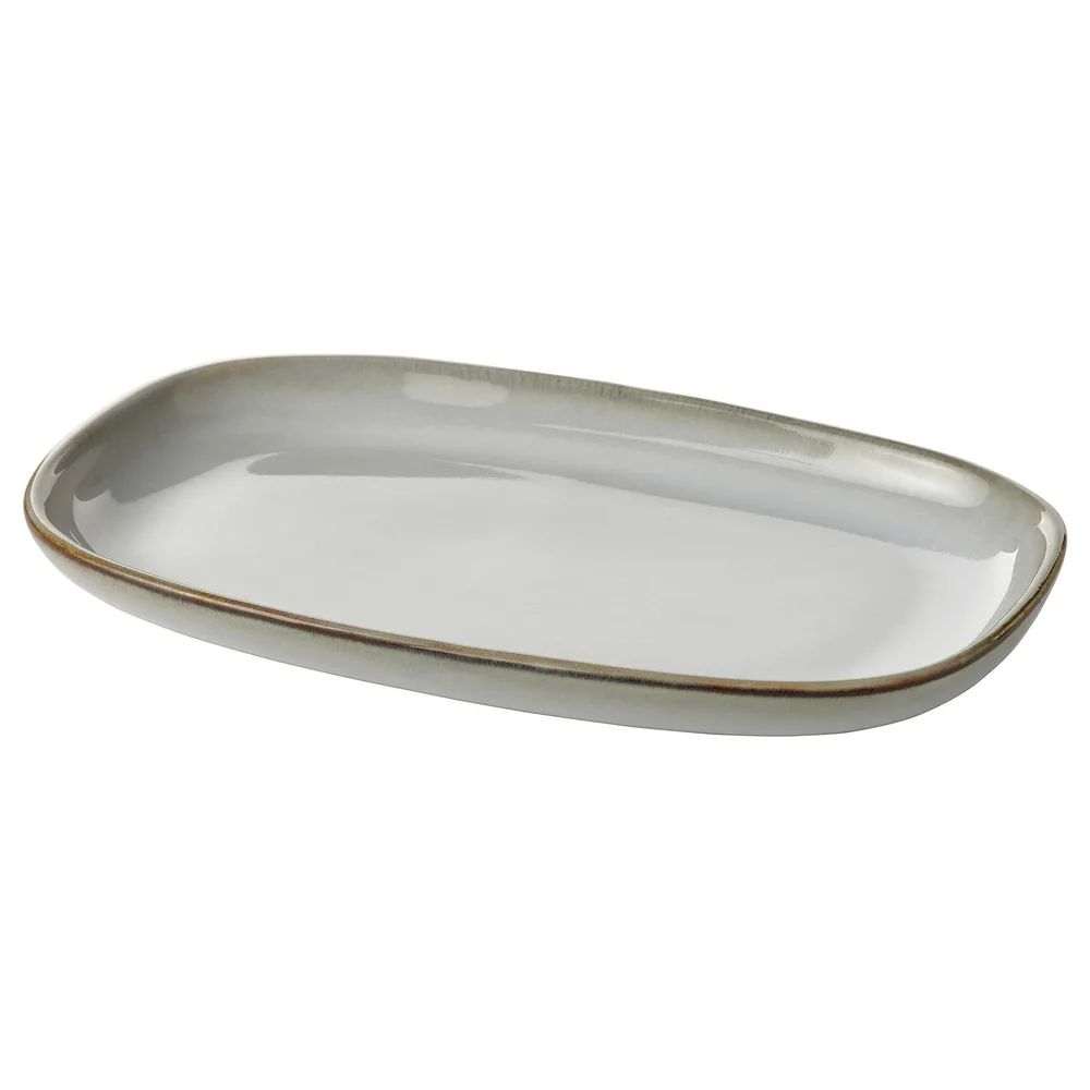 IKEA GLADELIG (ИКЕА ГЛАДЕЛИГ) — Тарелка, серый 20х13 см