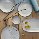IKEA GLADELIG (ИКЕА ГЛАДЕЛИГ) — Тарелка, серый 20х13 см — фото 4