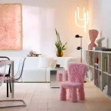 IKEA GREJSIMOJS (ИКЕА ГРЕЙСИМОЙС) — Чехол на детский стул, искусственный мех/розовый — фото 5