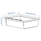IKEA KACKLA (ИКЕА КАКЛА) — Раздвижной контейнер, белый 25-38х19 см — фото 8