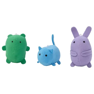 IKEA GREJSIMOJS (ИКЕА ГРЕЙСИМОЙС) — Мягкая игрушка, 3 шт., кот кролик/медведь разноцветный