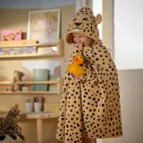 IKEA SANDLÖPARE (ИКЕА САНДЛЁПАРЕ) — Полотенце с капюшоном, светло-коричневый/рисунок пятна 70х140 см — фото 3