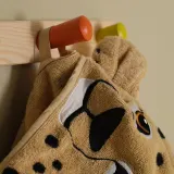 IKEA SANDLÖPARE (ИКЕА САНДЛЁПАРЕ) — Полотенце с капюшоном, светло-коричневый/рисунок пятна 70х140 см — фото 4