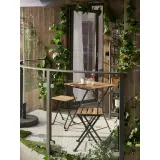 IKEA TÄRNÖ (ИКЕА ТЭРНЁ) — Табурет складной, черный/светло-коричневая морилка 30х42 см — фото 5