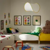 IKEA GREJSIMOJS (ИКЕА ГРЕЙСИМОЙС) — Плафон подвесного светильника, белый/желтый 45 см — фото 2