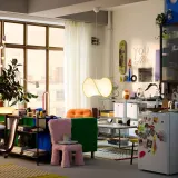 IKEA GREJSIMOJS (ИКЕА ГРЕЙСИМОЙС) — Плафон подвесного светильника, белый/желтый 45 см — фото 3