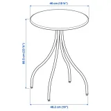 IKEA TÅNEBRO (ИКЕА ТОНЕБРО) — Столик, для дома и улицы/бледно-желтый 46 см — фото 7