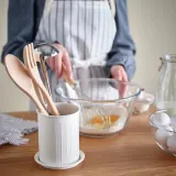 IKEA VÄLVÅRDAD (ИКЕА ВЭЛВОРДАД) — Держатель для приборов, белый/оцинкованный 13 см — фото 2