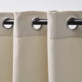 IKEA GINSTMOTT (ИКЕА ГИНСТМОТТ) — Штора полупрозрачная, 2 шт., бежевый/с люверсами 145х300 см — фото 3