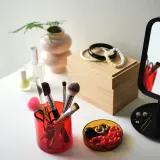 IKEA DVÄRGHÖK (ИКЕА ДВЭРГХЁК) — Ароматическая свеча в банке с крышкой, цветы цитрусовых красно-оранжевый/желто-коричневый 50 ч — фото 6