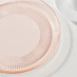 IKEA HAVSGÄDDA (ИКЕА ХАВСГЭДДА) — Тарелка десертная, рисунок в полоску/розовый 21 см — фото 4