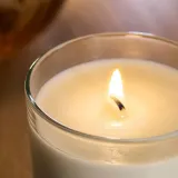 IKEA LOTSFÅGEL (ИКЕА ЛОТСФОГЕЛ) — Свеча ароматическая в стекле, ваниль бледно-бежевый 40 ч — фото 5