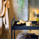 IKEA LOTSFÅGEL (ИКЕА ЛОТСФОГЕЛ) — Свеча ароматическая в стекле, персик светло-оранжевый 20 ч — фото 2