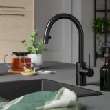 IKEA SALLSJÖN (ИКЕА САЛЛШЁН) — Смеситель с выдвижным изливом, чёрный — фото 2