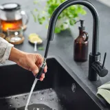 IKEA SALLSJÖN (ИКЕА САЛЛШЁН) — Смеситель с выдвижным изливом, чёрный — фото 3
