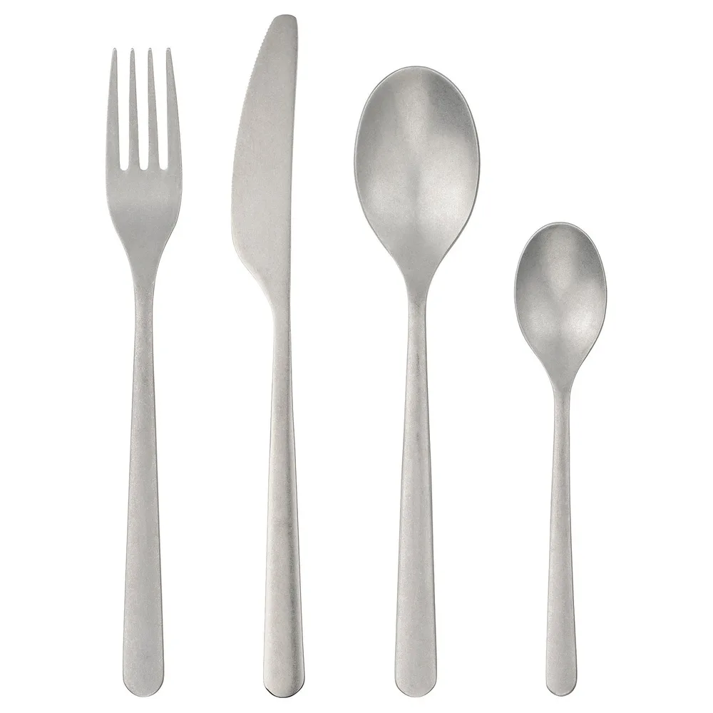 IKEA PRAKTBOTIA (ИКЕА ПРАКТБОТИА) — Набор столовых приборов, 16 шт., нержавеющая сталь