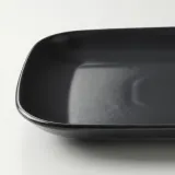 IKEA FÄRGKLAR (ИКЕА ФЭРГКЛАР) — Тарелка, матовая тёмно-серая 30x18 см — фото 3