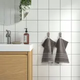 IKEA BROKGLIM (ИКЕА БРОКГЛИМ) — Полотенце для лица, серый 30x30 см — фото 4