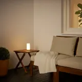 IKEA SOLVINDEN (ИКЕА СОЛВИНДЕН) — Декоративный светильник LED настольный, для улицы/на батарейках белый 15 см — фото 2