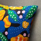 IKEA MÄVINN (ИКЕА МЭВИНН) — Наволочка декоративная, разноцветная/цветочный узор 50x50 см — фото 3