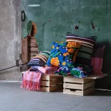 IKEA MÄVINN (ИКЕА МЭВИНН) — Наволочка декоративная, разноцветная/в полоску 50x50 см — фото 7