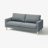 IKEA SALTSJÖBADEN (ИКЕА САЛТШЁБАДЕН) — Чехол на диван 3-местный, Гуннаред средне-серый — фото 2