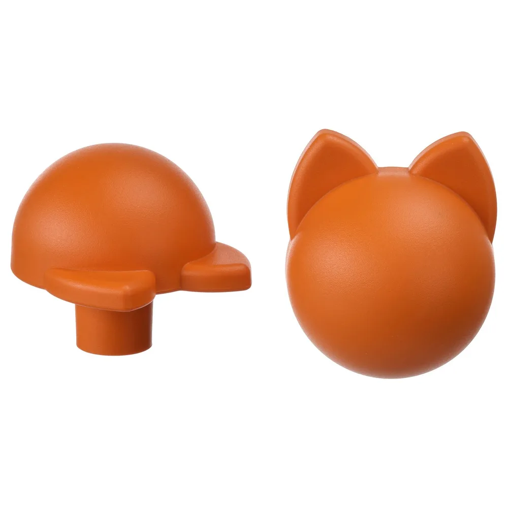 IKEA GREJSIMOJS (ИКЕА ГРЕЙСИМОЙС) — Ручка-кнопка, оранжевый/кошка 38 мм