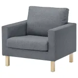 IKEA SALTSJÖBADEN (ИКЕА САЛТШЁБАДЕН) — Чехол на кресло, Gunnared средне-серый — фото 2
