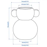 IKEA PS 2026 (ИКЕА ПС 2026) — Ваза, стекло/белый/зеленый розовый 15 см — фото 4