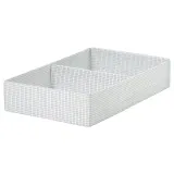 IKEA STUK (ИКЕА СТУК) — Коробка с перегородками, белая/чёрная 32x51x10 см — фото 1