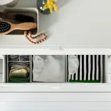IKEA STUK (ИКЕА СТУК) — Коробка с перегородками, белая/чёрная 32x51x10 см — фото 2
